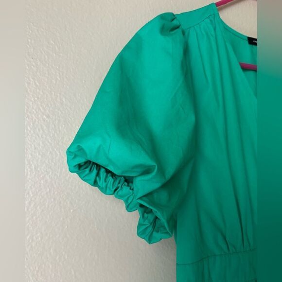 French Connection Poplin Puff Sleeve
V Neck Tiered Fit and Flare Maxi Dress - Picture 6 of 11